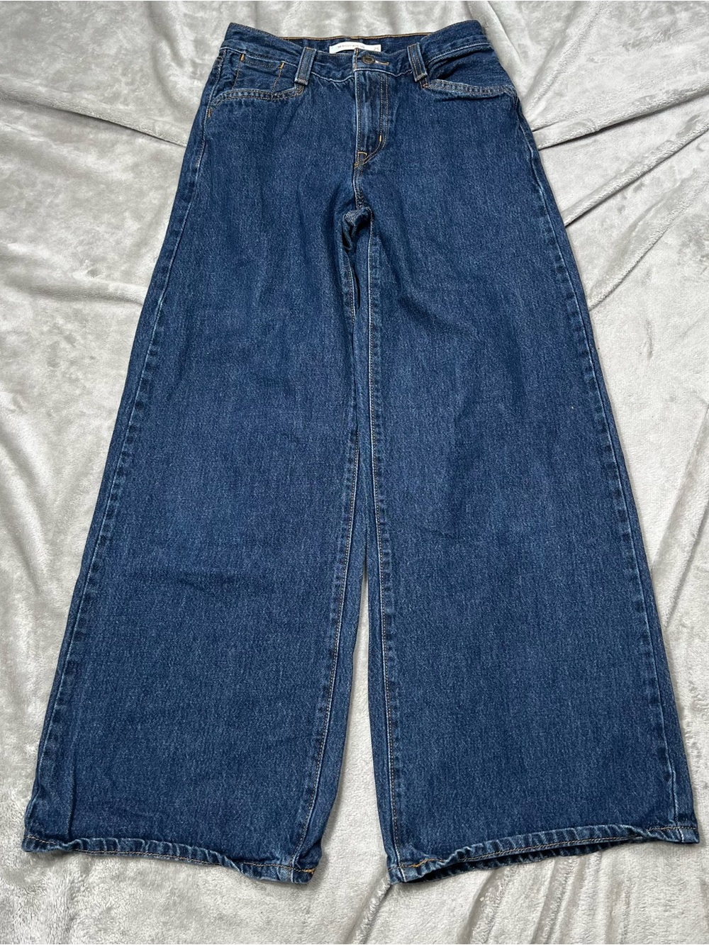 Levi's 94 Baggy Wide Leg Jeans Womens 26x29 Blue Cotton Denim Skater Y2K